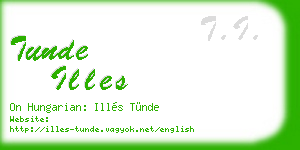tunde illes business card