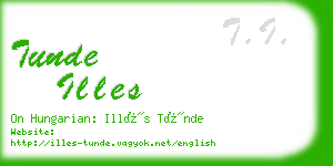tunde illes business card